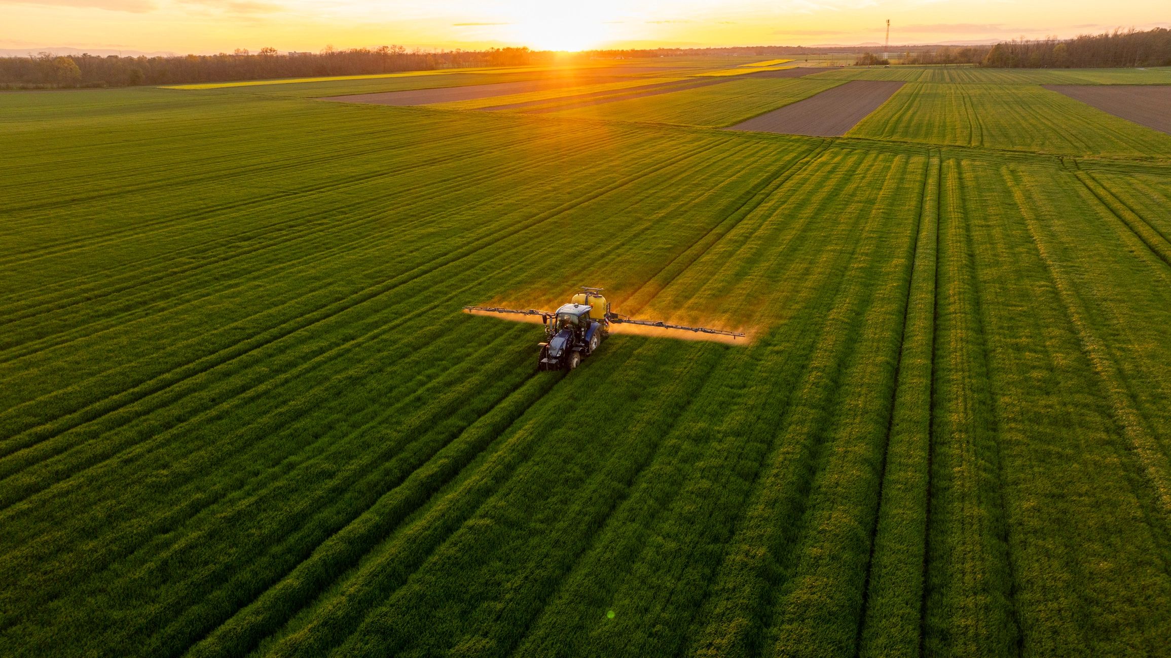 fertilizer agriculture field green crops modern